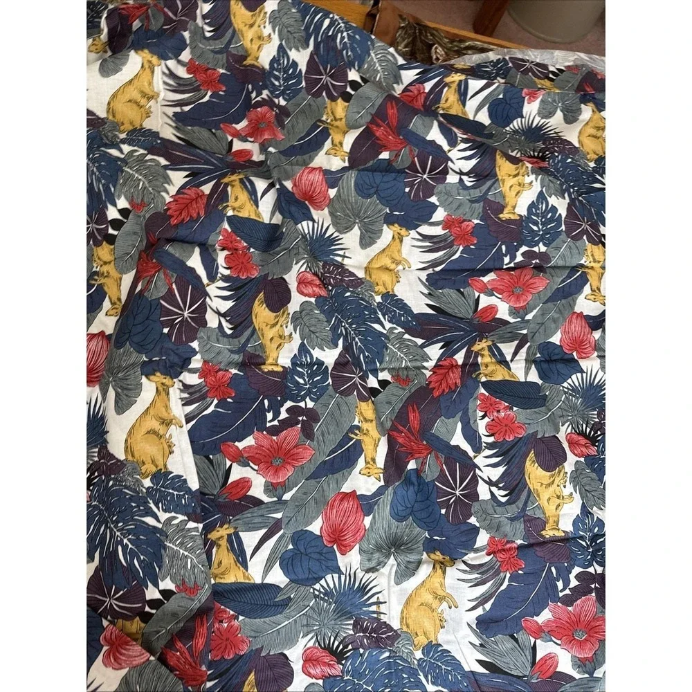Vintage Novelty Fabric Lot Cotton Animal Wildlife Safari Duck Kangaroo Craft 2lb